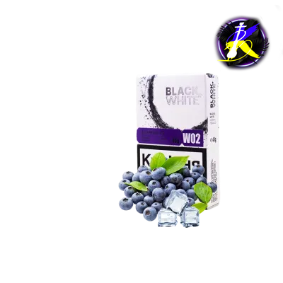 Табак Black&White Blueberry ice (черника лёд, 40 г)   9851 - фото интернет-магазина Кальянер