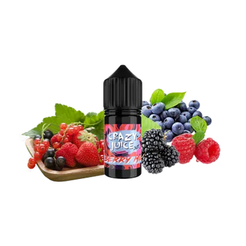 Рідина Crazy Juice Salt Berry Mix (Ягідний Мікс, 50 ​​мг, 30 мл) 20387 - фото інтернет-магазина Кальянер