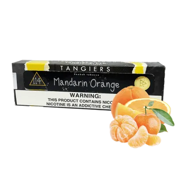 Тютюн Tangiers Noir Mandarin Orange (Мандарин Апельсин, 250 г) Чорна упаковка   21703 - фото інтернет-магазина Кальянер