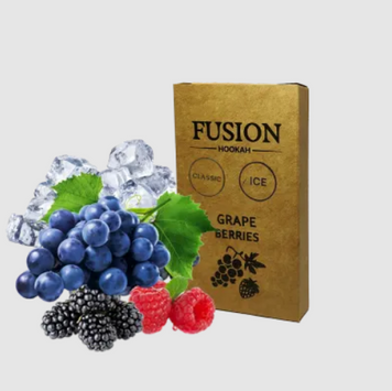 Табак Fusion Classic Ice Grape Berries (Виноград Ягоды Лёд, 100 г) 20919 - фото интернет-магазина Кальянер