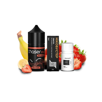 Набір для самозамісу Chaser Mix Strawberry Banana Balance (Полуниця Банан, 50 мг, 30 мл) 22576 - фото інтернет-магазина Кальянер