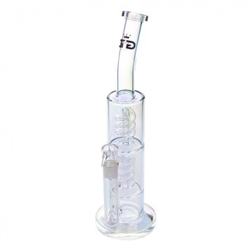 БОНГ СКЛЯНИЙ GRACE GLASS | OCTOPUS WHITE BARREL SPIRAL PERC BONG 88344 - фото інтернет-магазина Кальянер