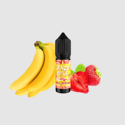 Рідина Crazy Juice Salt Banana Straw (Банан Полуниця, 50 мг, 15 мл)   20372 - фото інтернет-магазина Кальянер