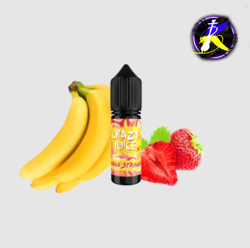 Рідина Crazy Juice Salt Banana Straw (Банан Полуниця, 50 мг, 15 мл)   20372 - фото інтернет-магазина Кальянер