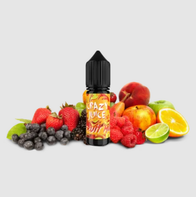Рідина Crazy Juice Salt Fruit Mix (Фруктовий Мікс, 50 ​​мг, 15 мл)   20378 - фото інтернет-магазина Кальянер