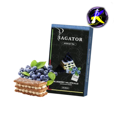 Кальянная чайная смесь Bagator Hookah Tea Blueberry Millefeuille (Черничный Мильфей, 50 г)   21189 - фото интернет-магазина Кальянер
