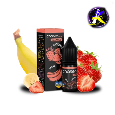 Рідина Chaser Mix Strawberry Banana Balance (Полуниця Банан, 50 мг, 10 мл) 20827 - фото інтернет-магазина Кальянер