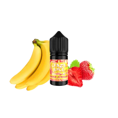 Рідина Crazy Juice Salt Banana Straw (Банан Полуниця, 50 мг, 30 мл) 20385 - фото інтернет-магазина Кальянер