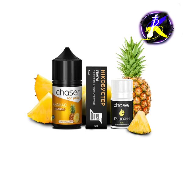 Набір для самозамісу Chaser Pineapple Balance (Ананас, 50 ​​мг, 30 мл) 22228 - фото інтернет-магазина Кальянер