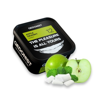 Тютюн Gedonist Apple granny (Яблуко М'ята жуйка, 200 г) 21955 - фото інтернет-магазина Кальянер