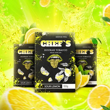 Тютюн Chefs Sour Lemon (Кислий Лимон, 100 г) 19022 - фото інтернет-магазина Кальянер