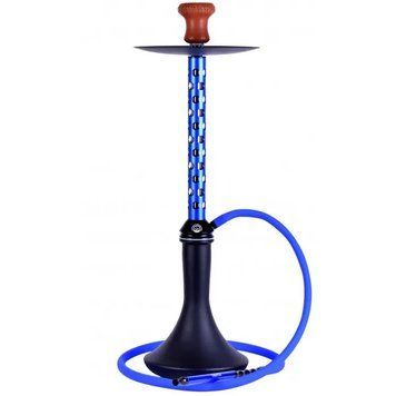 Кальян Yahya Aludots Blue на колбі Craft Black Mate 75 см 3247 - фото интернет-магазина Кальянер