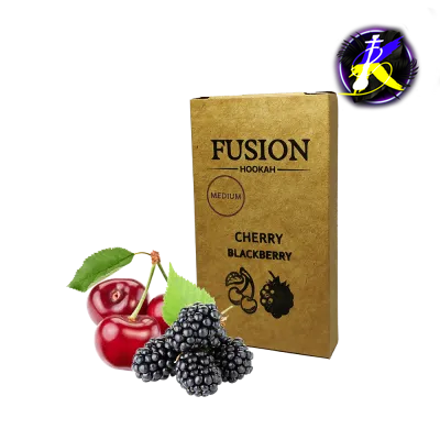 Тютюн Fusion Medium Cherry Blackberry (Вишня Ожина, 100 г)   20923 - фото інтернет-магазина Кальянер