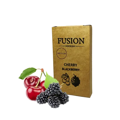 Табак Fusion Medium Cherry Blackberry (Вишня Ежевика, 100 г)   20923 - фото интернет-магазина Кальянер