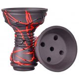 Чаша для кальяну Gusto Bowls Killa Bowls Black Glaze Red 55550 - фото інтернет-магазину Кальянер