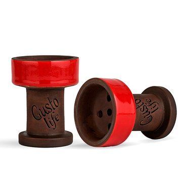 Чаша Gusto Bowls Rook Classic Red 4406 - фото інтернет-магазина Кальянер