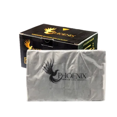 Кокосовый уголь для кальяна Phoenix (1 кг, 72 шт, р25, без коробки) 5735 - фото интернет-магазина Кальянер