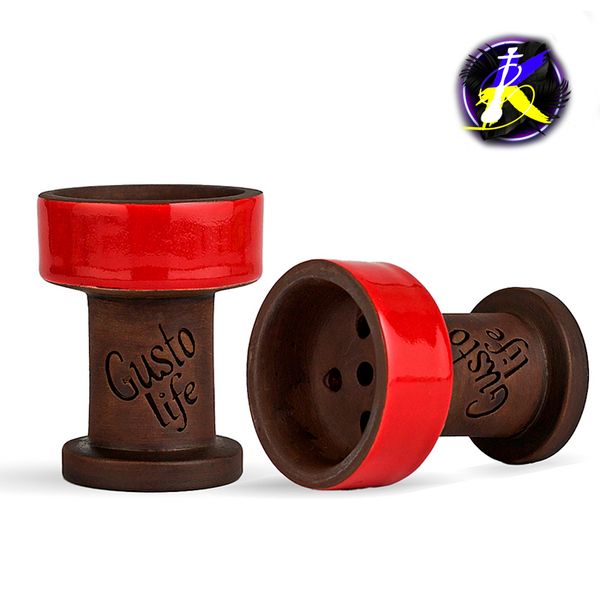 Чаша Gusto Bowls Rook Classic Red 4406 - фото интернет-магазина Кальянер