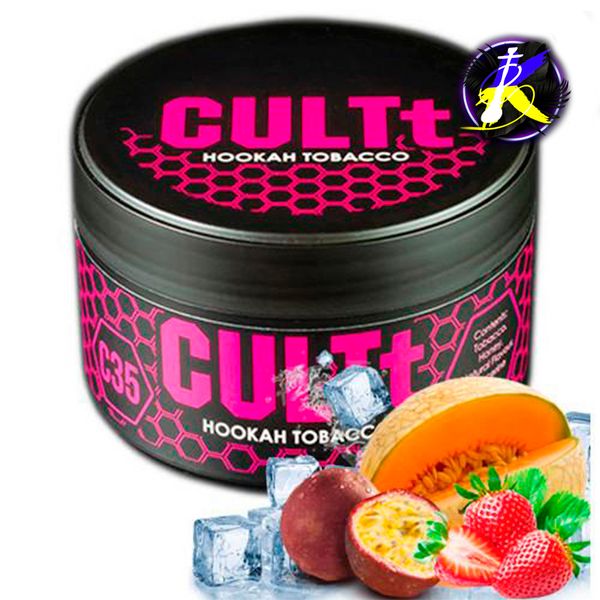 Тютюн CULTt C35 Strawberries Passion Fruit Melon Ice 100 г 3380 - фото интернет-магазина Кальянер