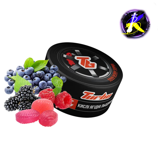 Тютюн Turbo Sour Berry Supra (Кислі Ягідні Льодяники, 100 г)