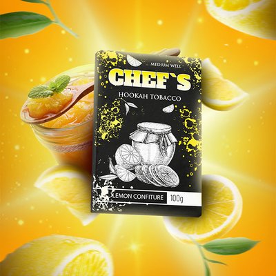Тютюн Chefs Lemon confiture (смак лимонного джему, 100 г) 8230 - фото інтернет-магазина Кальянер