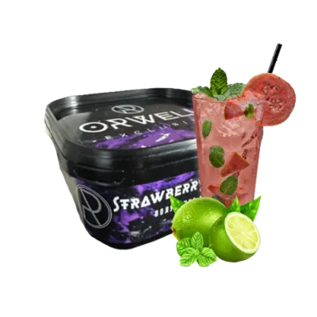 Табак Orwell Strong Strawberry Mojito (Клубничный Мохито, 200 г)   21114 - фото интернет-магазина Кальянер