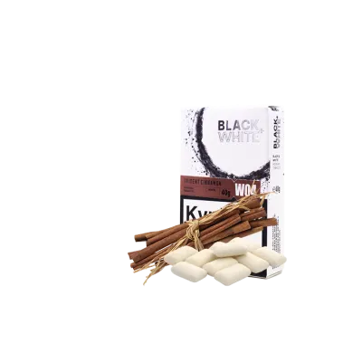 Табак Black&White Trident cinnamon (жвачка с корицей, 40 г)   9853 - фото интернет-магазина Кальянер