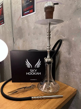 Кальян Sky Hookah Classic Silver в повному комплекті на колбі Craft Clear 65 см 3362 - фото интернет-магазина Кальянер