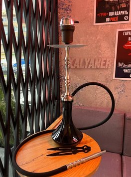 Кальян Sky Hookah Classic Silver в повному комплекті на колбі Craft Black 65 см 3363 - фото интернет-магазина Кальянер