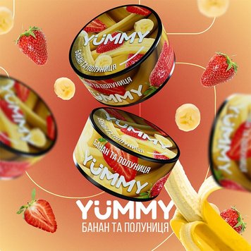 Табак Yummy Банан и клубника (250 г) 20336 - фото интернет-магазина Кальянер