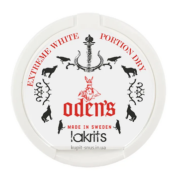 Снюс Odens Lakrits Extreme White Dry 46949 - фото інтернет-магазина Кальянер