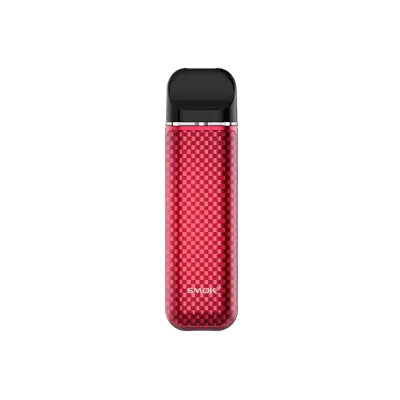 Smok Novo 3 800 Red Carbon Fiber (Красный, с картриджем) Многоразовый POD 458 - фото интернет-магазина Кальянер