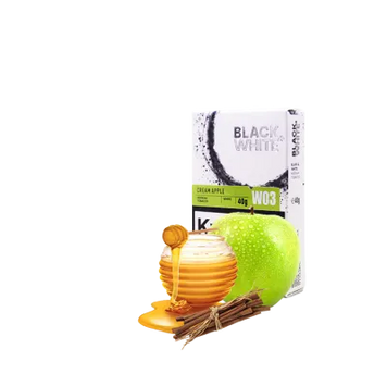 Тютюн Black&White Cream apple (яблуко мед кориця, 40 г)   9852 - фото інтернет-магазина Кальянер