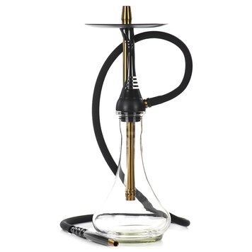 Кальян Alpha Hookah Model S Replica Black з колбою Drop Clear 45 см 2520 - фото інтернет-магазина Кальянер