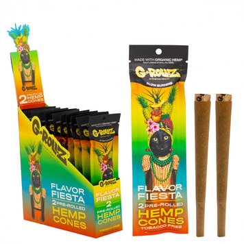 Бумага для самокруток G-ROLLZ - 2x Multifruit Flavored Pre-Rolled Hemp Cones 90687 - фото інтернет-магазина Кальянер