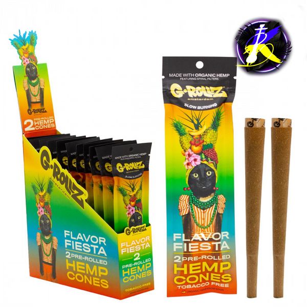 Бумага для самокруток G-ROLLZ - 2x Multifruit Flavored Pre-Rolled Hemp Cones 90687 - фото интернет-магазина Кальянер