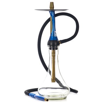 Кальян Alpha Hookah Model S Replica Blue з колбою Drop Clear 45 см 2521 - фото интернет-магазина Кальянер