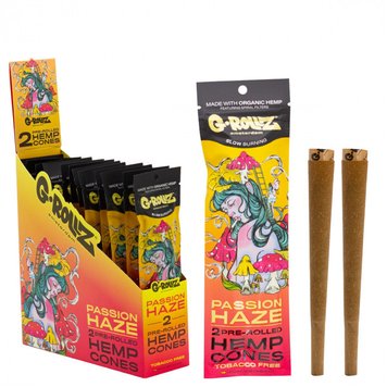 Бумага для самокруток G-ROLLZ - 2x Passion Fruit Flavored Pre-Rolled Hemp Cones 36723 - фото інтернет-магазина Кальянер