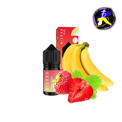 Жидкость Mix Bar Salt Strawberry Banana (Банан Клубника, 50 мг, 30 мл) 20454 - фото интернет-магазина Кальянер