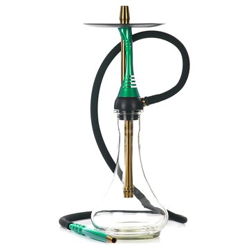 Кальян Alpha Hookah Model S Replica Green з колбою Drop Clear 45 см 2522 - фото интернет-магазина Кальянер