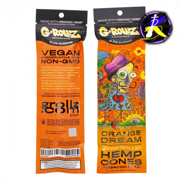 Бумага для самокруток G-ROLLZ - 2x Passion Fruit Flavored Pre-Rolled Hemp Cones 34721 - фото интернет-магазина Кальянер