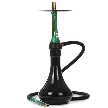 Кальян Alpha Hookah Model S Replica Green з колбою Drop Black 45 см 2523 - фото интернет-магазина Кальянер