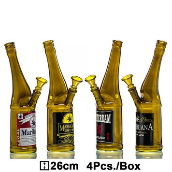 БОНГ Стеклянная BEER BOTTLE - H:26CM 88023 - фото интернет-магазина Кальянер