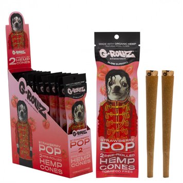 Бумага для самокруток G-ROLLZ - 2x Strawberry Flavored Pre-Rolled Hemp Cones 345728 - фото інтернет-магазина Кальянер