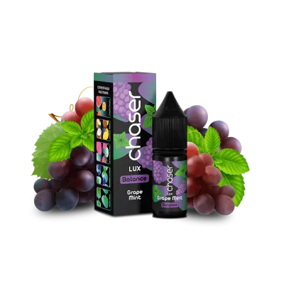 Жидкость Chaser Lux Grape Mint Balance (Виноград Мята, 65 мг, 11 мл) 21290 - фото интернет-магазина Кальянер