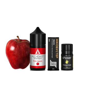 Набор для самозамеса Alchemist Salt Rich Apple (Рич Эпл, 50 мг, 30 мл) 21551 - фото интернет-магазина Кальянер