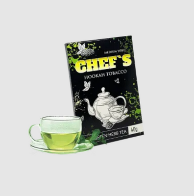 Тютюн Chefs Green herb tea (трав'яний чай, 40 г) 20173 - фото інтернет-магазина Кальянер