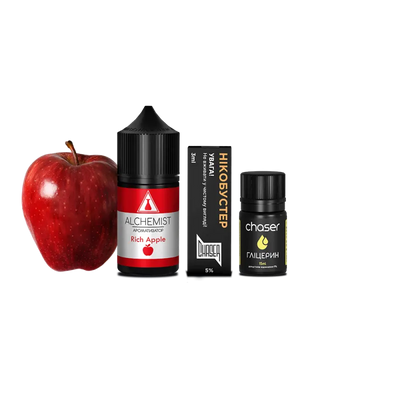 Набір для самозамісу Alchemist Salt Rich Apple (Річ Епл, 50 мг, 30 мл) 21551 - фото інтернет-магазина Кальянер
