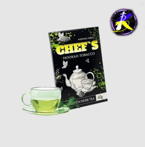 Тютюн Chefs Green herb tea (трав'яний чай, 40 г) 20173 - фото інтернет-магазина Кальянер