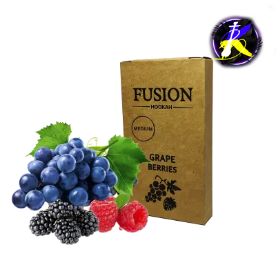Тютюн Fusion Medium Grape Berries (Виноград Ягоди, 100 г)   20924 - фото інтернет-магазина Кальянер